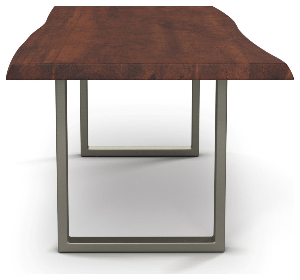 Brooks Dining Table, Americano, Pewter, 40"x79", U-Base