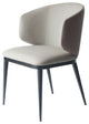 Beige Modern Faux Leather Dining Chair