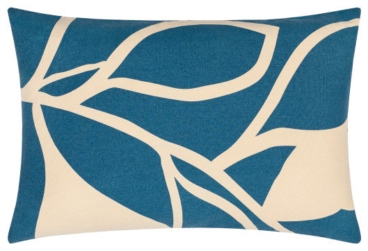 Surya Natur Dark Blue Pillow Shell With Polyester Insert 13"H X 20"W