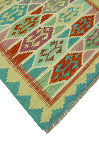 Sangat Flatweave Alicia Ivory/Gold Rug, 4'3 x 6'0