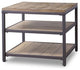 Caribou Wood and Metal End Table