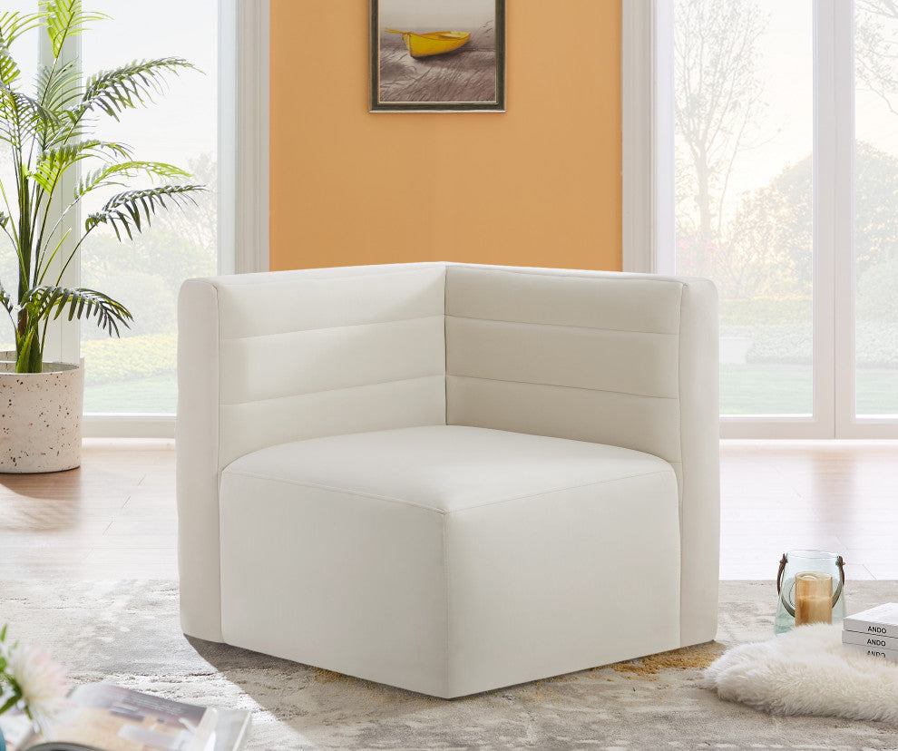 Quincy Modular Component, Cream, Corner Chair
