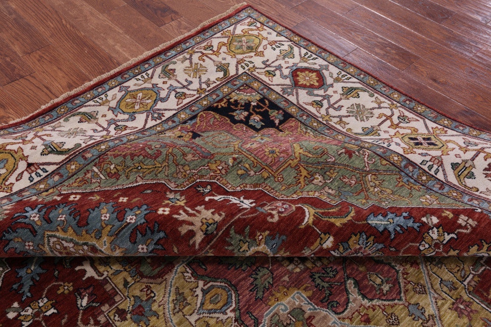 Hand Knotted Persian Fine Serapi Wool Rug 7' 11" X 9' 9" - Q16038