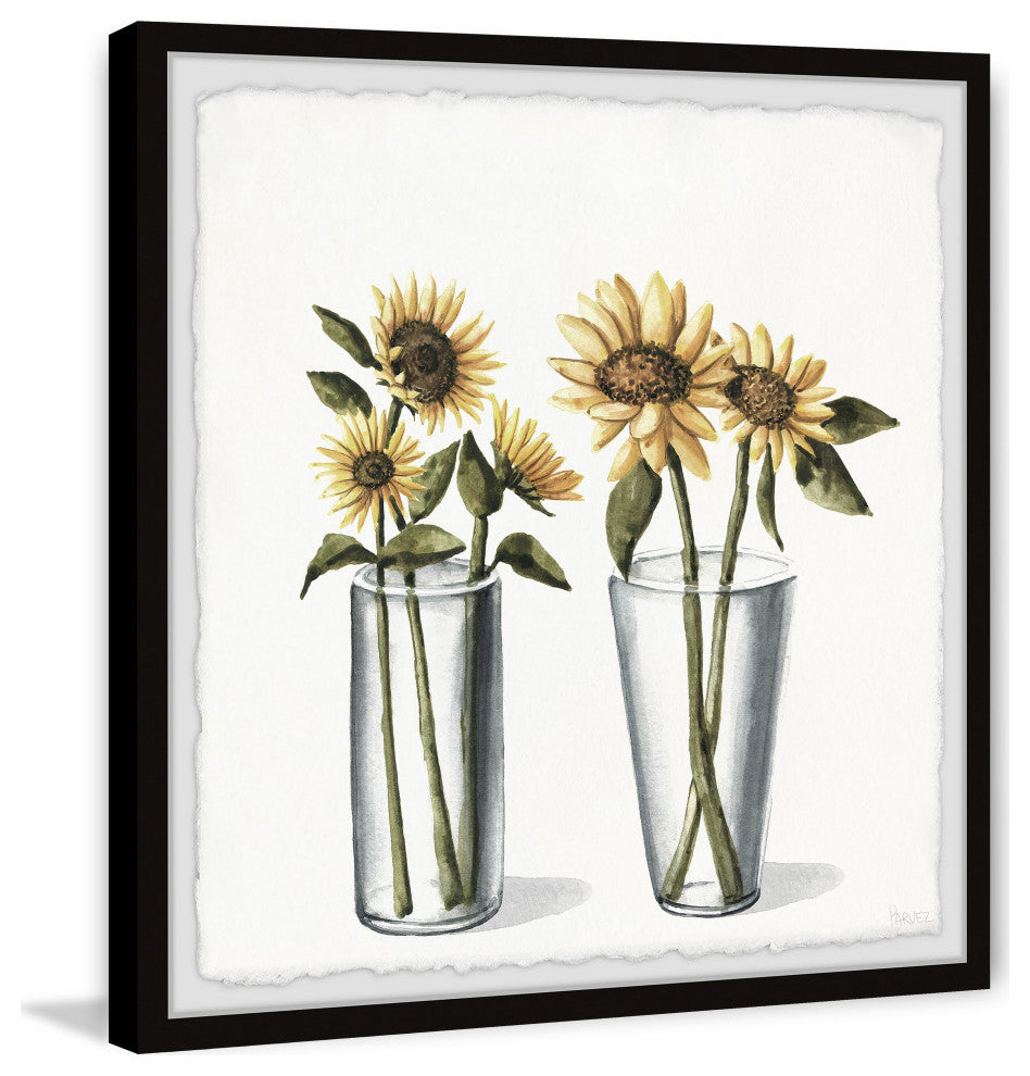 "Love My Sunflower" Framed Painting Print