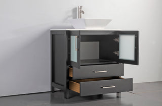 Vanity Art Vanity Set With Vessel Sink, Espresso, 72", Standard Mirror