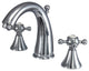 Kingston Brass Widespread Bathroom Faucet With Brass Pop-Up, Polished Chrome