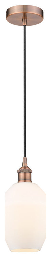 Innovations 616-1P-AC-G651-8-LED 1-Light Mini Pendant, Antique Copper