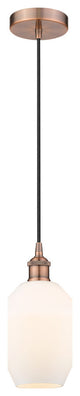 Innovations 616-1P-AC-G651-8-LED 1-Light Mini Pendant, Antique Copper