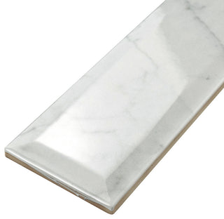 Classico Carrara Glossy Metro Ceramic Wall Tile