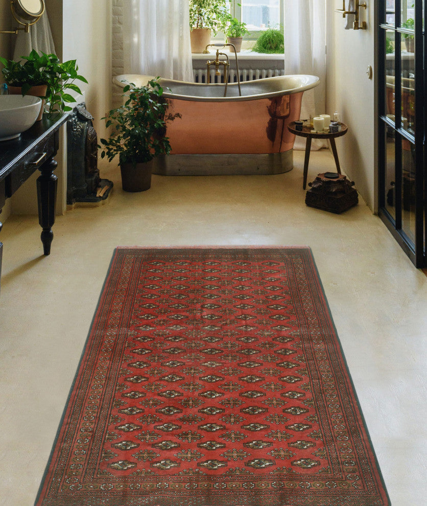 Semi-Antique Aleidis Red/Charcoal Rug, 3'9x5'3