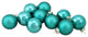 10-Piece Shiny, Glass Ball Christmas Ornament Set, 1.75", Matte Blue