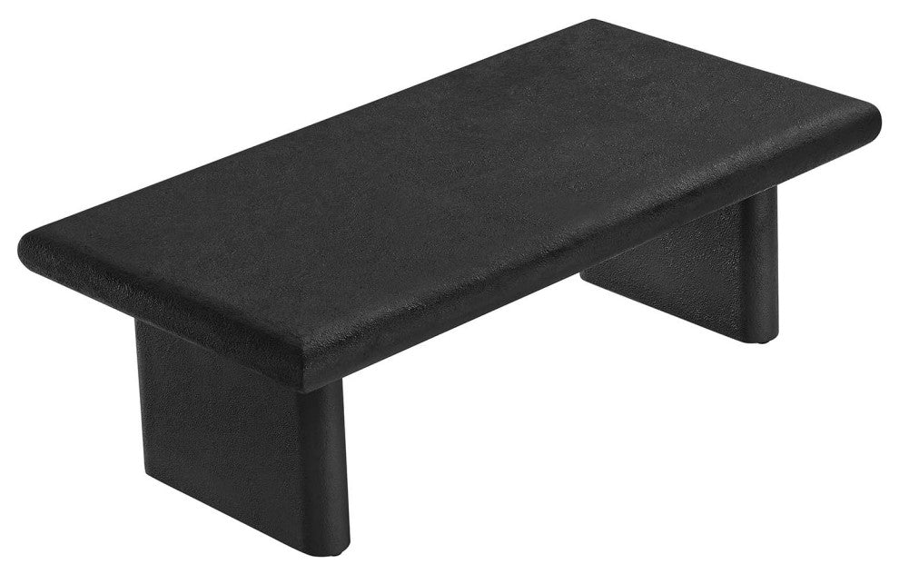 Relic Concrete Textured Coffee Table - Black