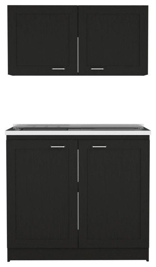 Agate Cabinet Set, Black Wengue