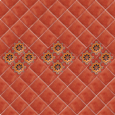 6x6 4 pcs Terracotta Clay Tile