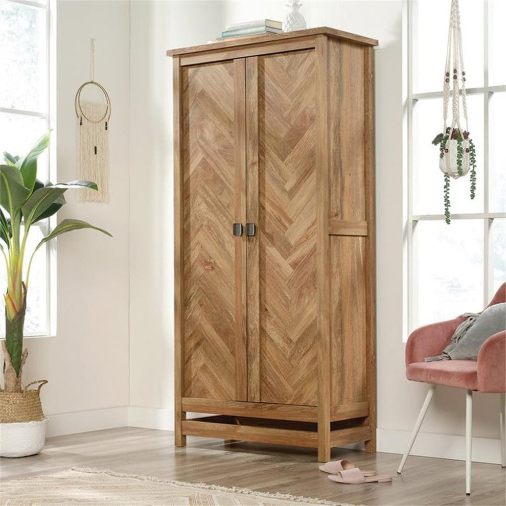 Pemberly Row Mid-Century Storage Cabinet in Sindoori Mango