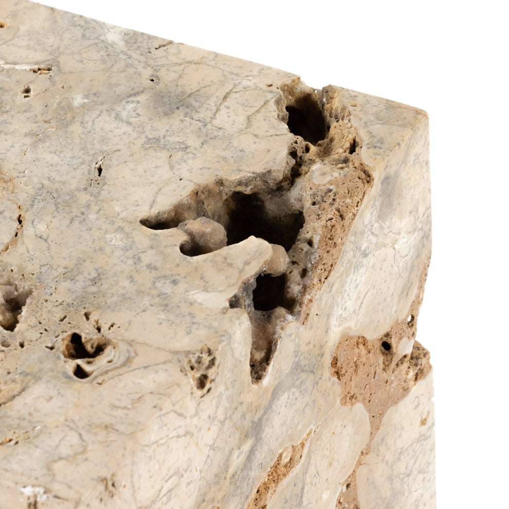 Faydon End Table-Romano Fosse Travertine
