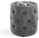 Tufted Accent Chair Ottoman, Round, Velvet, Gray, Modern, Lounge