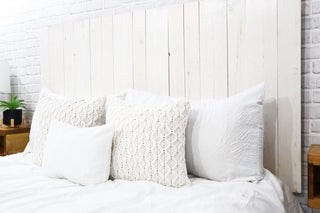 Handcrafted Headboard, Hanger Style, Whitewash, Full