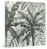 "Green Leaf I" Painting Print on Wrapped Canvas, 40"x40"