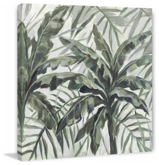 "Green Leaf I" Painting Print on Wrapped Canvas, 40"x40"