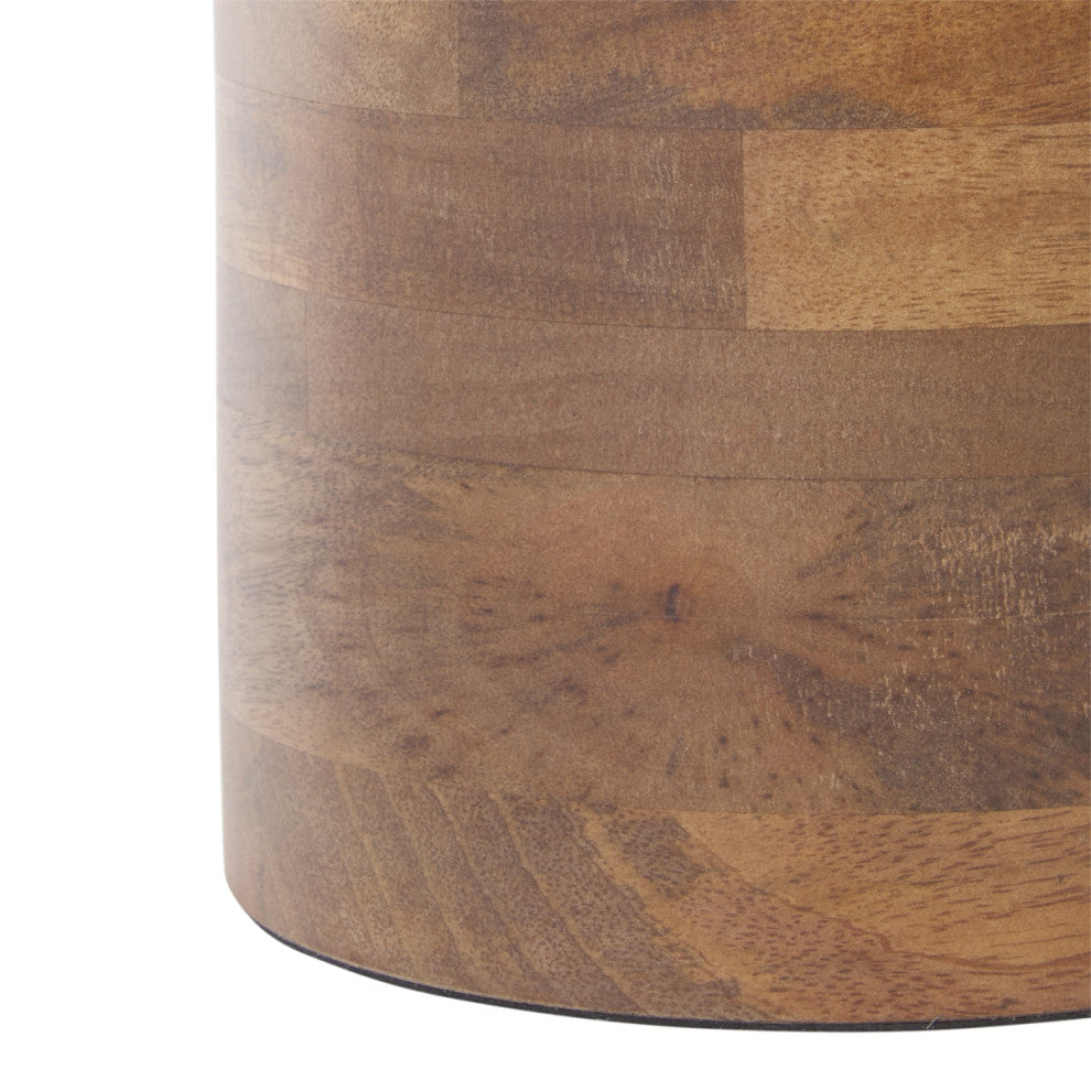 Safavieh Mono Small Marble Side Table, Off White/Walnut