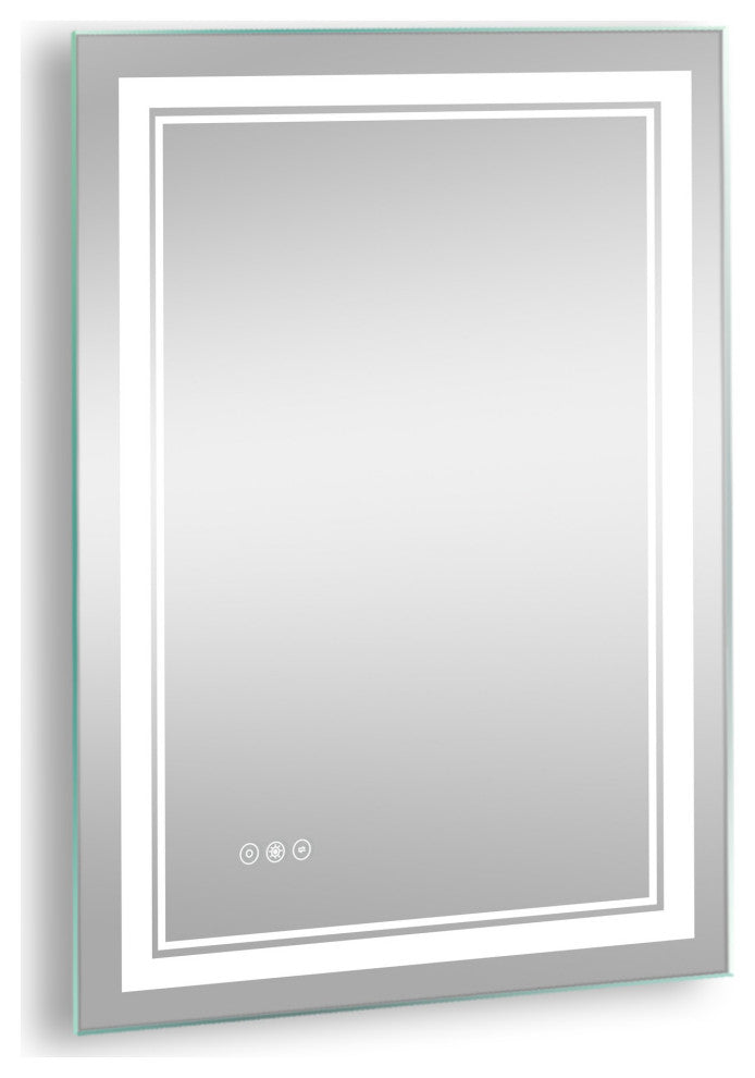 24" x 32" Rectangular Touch Switch Wall Mounted LED Bathroom Mirror