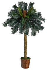 5' Sago Palm Artificial Tree, Basket
