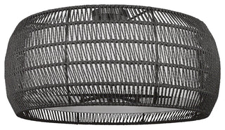 Golden Lighting 6805-6SF BLK Everly 6 Light 28"W Semi-Flush Drum - Matte Black