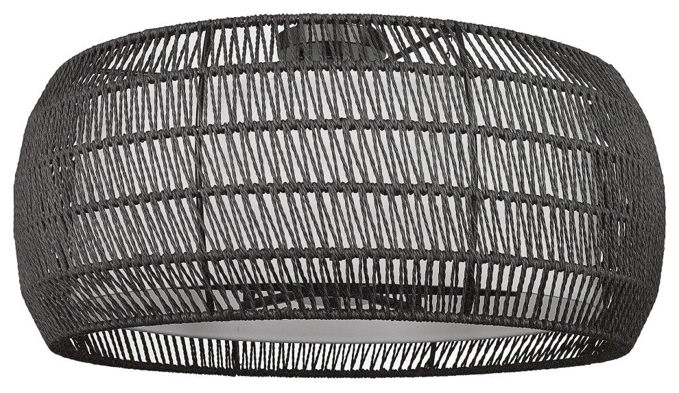 Golden Lighting 6805-6SF BLK Everly 6 Light 28"W Semi-Flush Drum - Matte Black