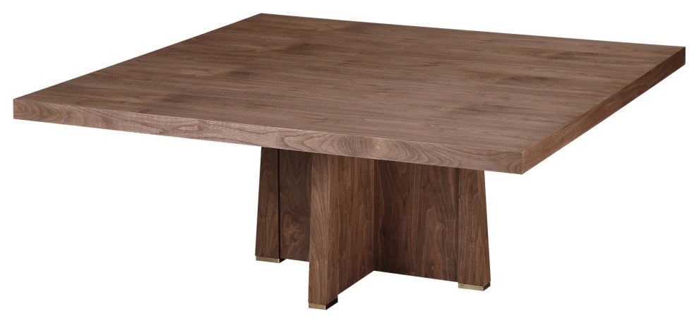 Perry Square Dining Table, Light Walnut, 72"x72"