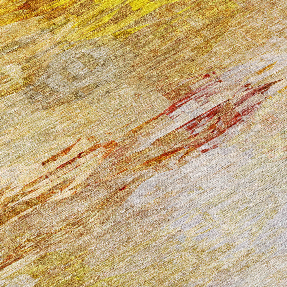 Machine Washable Indoor/Outdoor Chantille ACN595 Paprika 3' x 5' Rug