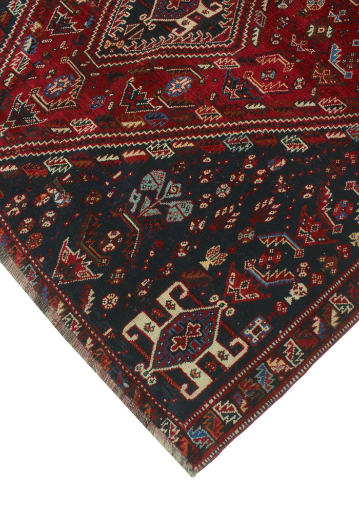 Fine Vintage Distressed Lutalo Red Rug