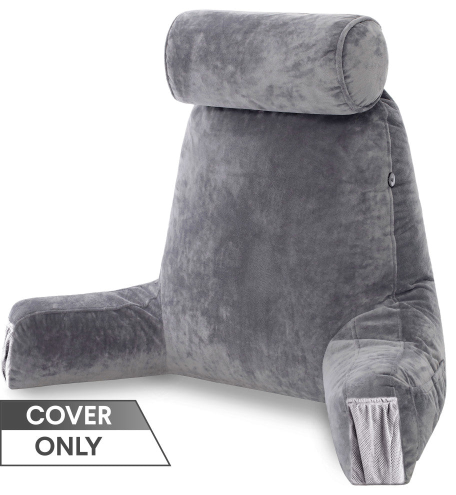 Medium Husband Pillow Cover Aspen Iron Gray Reversible Cover Only