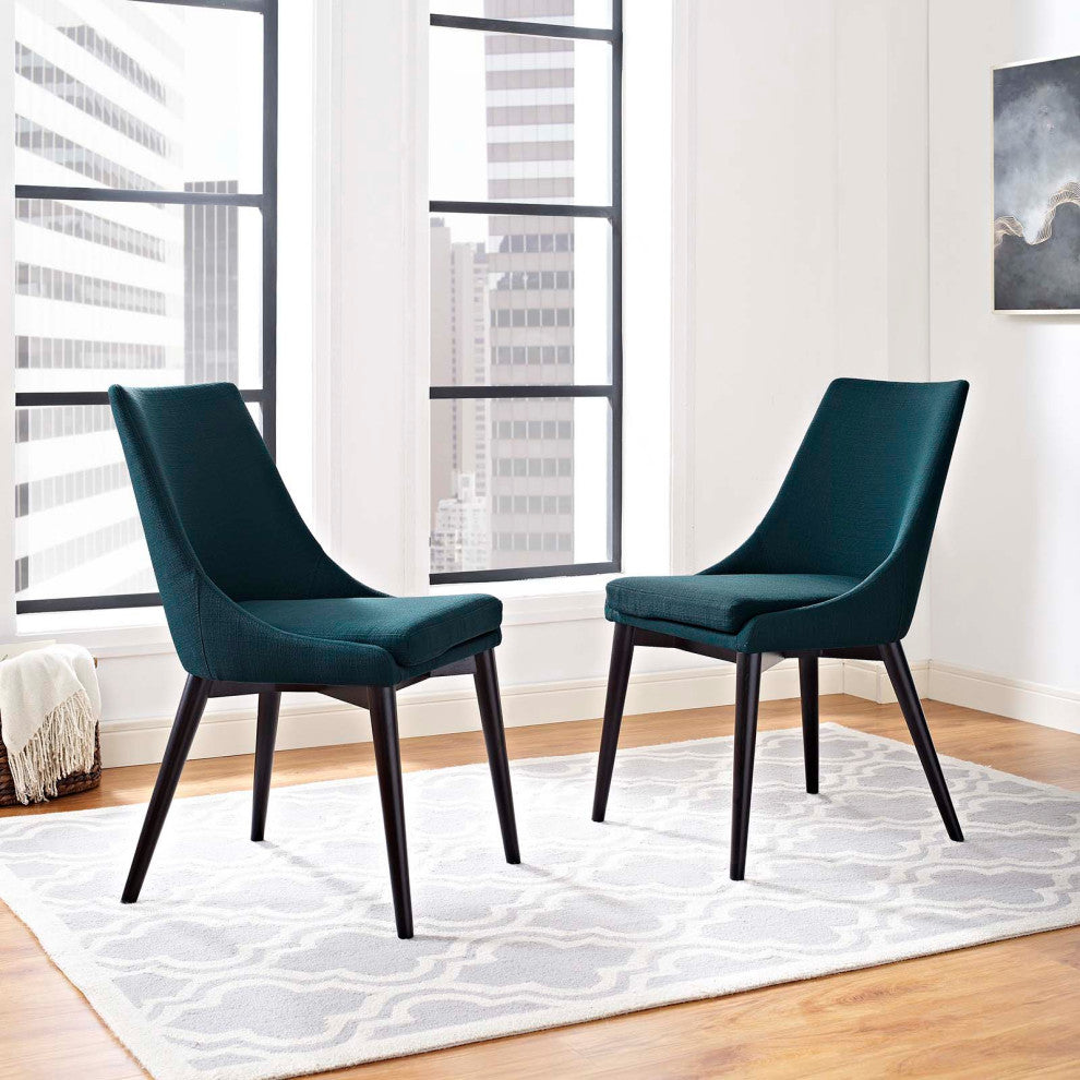 Azure Viscount Dining Side Chair Fabric Set of 2