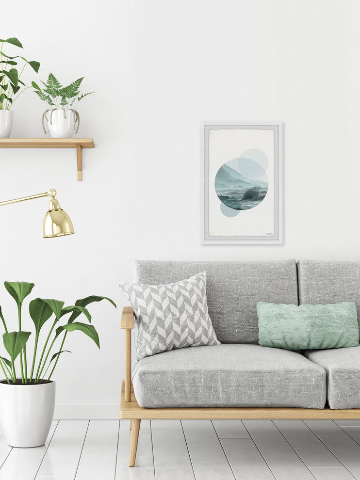 "Circle Waves" Framed Painting Print, 8"x12"