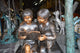 Kids on Swing Set Reading a Book Life Size Bronze Statue -  50"L x 40"W x 70"H
