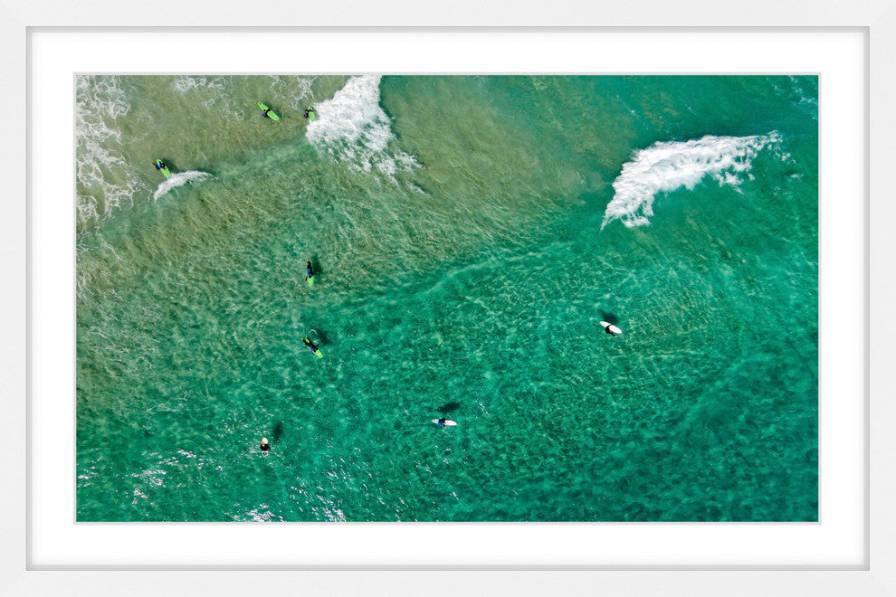 "Paddling Out" Framed Print by Karolis Janulis