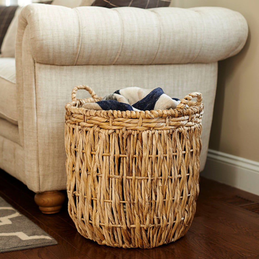 Tall Wicker Floor Basket