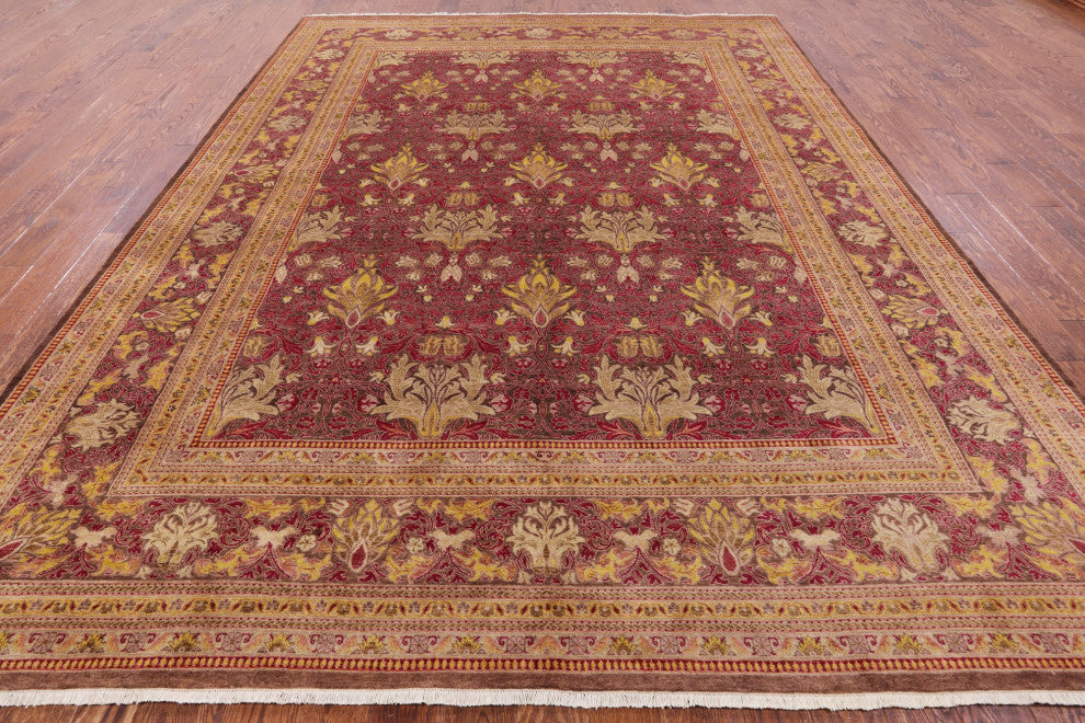 9' 1" X 12' 0" William Morris Hand Knotted Wool Rug Q4872