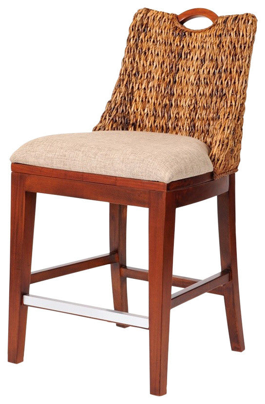 Belize Counter Chair In Sienna, Light Brown
