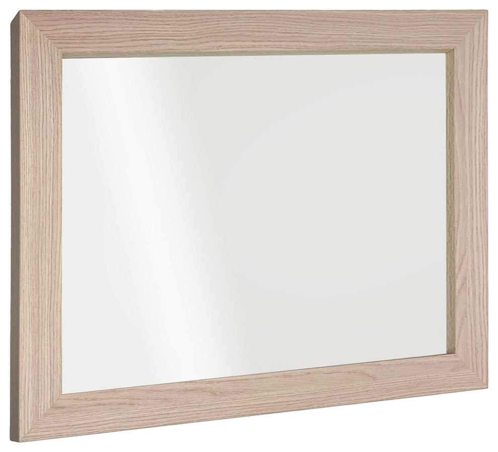24" Rectangle Framed Mirror in Neutral Finish