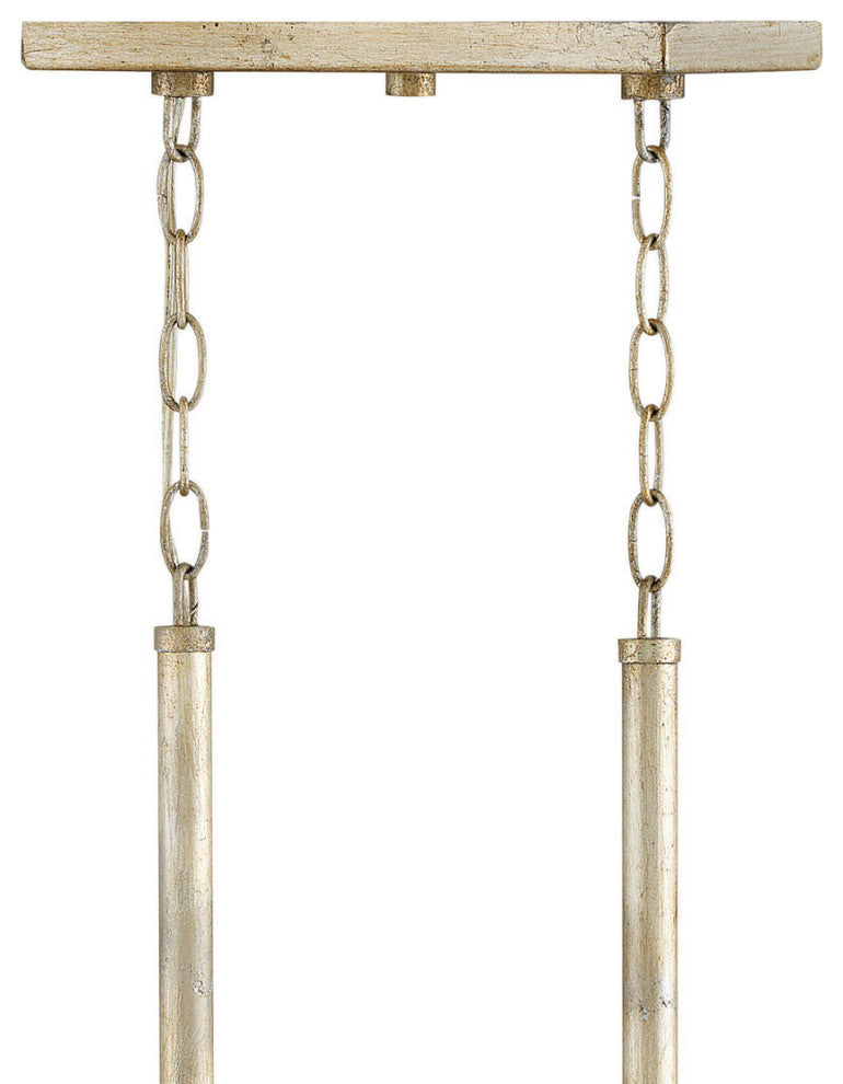 Hinkley Tinsley Five Light Linear, Silver Leaf