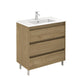 UNIT 32" SANSA 3DR Toffee Walnut With Ceramic Top