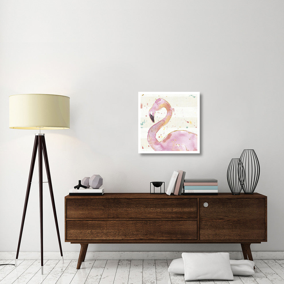 "Flamingo Fever III no Words" Digital Paper Print by Anne Tavoletti, 26"x26"