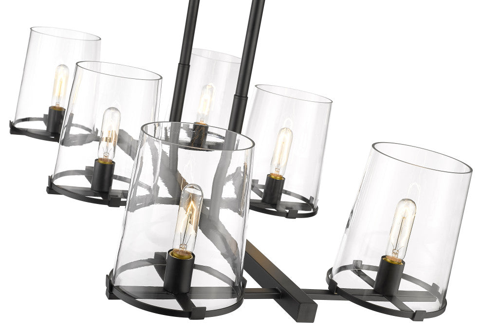 Z-LITE 3032-6L-MB 6 Light Chandelier, Matte Black