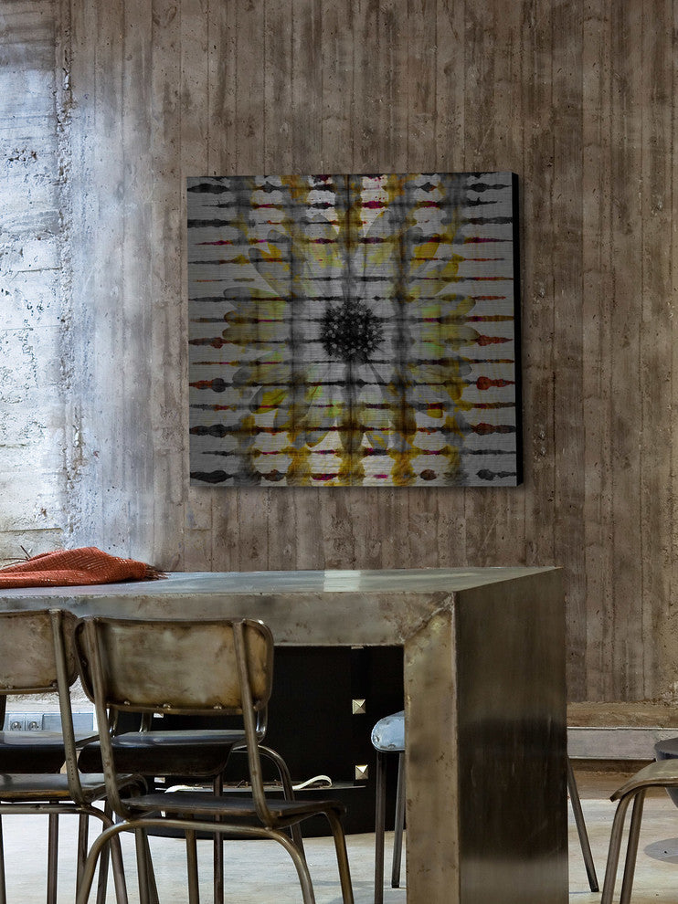 "Daisy Window" UV Ink Print on Brushed  Aluminum, 32"x32"