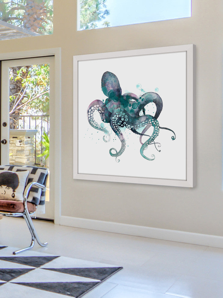 "Tentacles I" Framed Painting Print, 12"x12"