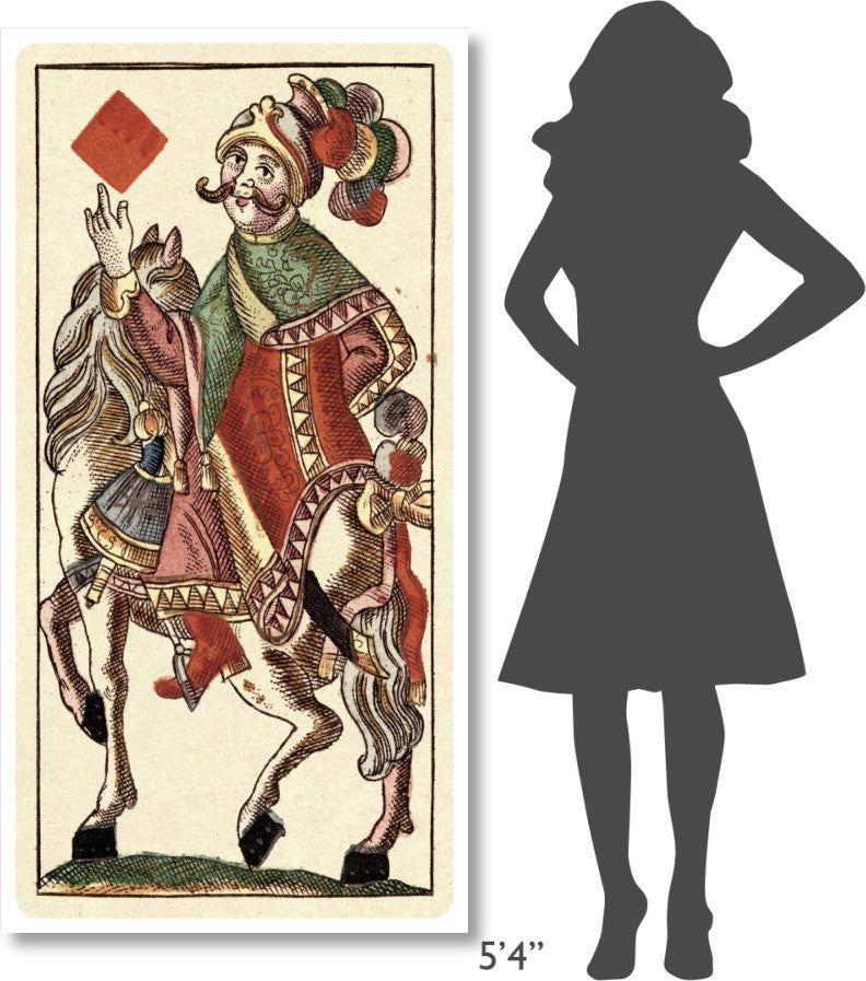 "Knight of Diamonds (Bauern Hochzeit Deck)" Paper Art, 32"x62"