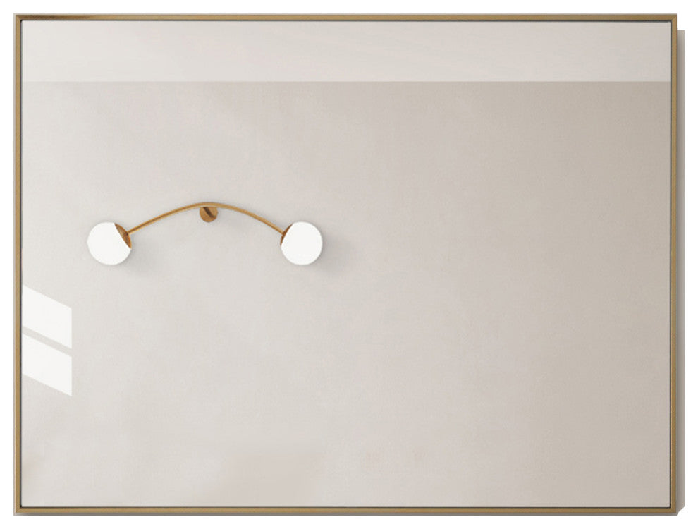 Vanta Metal Framed Wall Mirror with Dual Mounting Brackets, Gold, 31.5 in. X 23.6 in.
