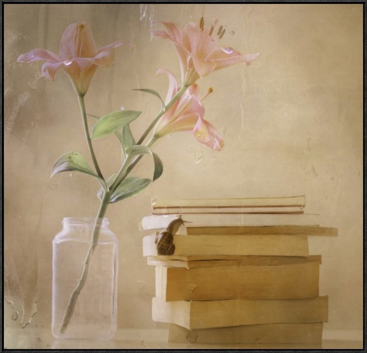 "Slowly But Surely" Framed Canvas Giclee by Delphine Devos, 41x41"